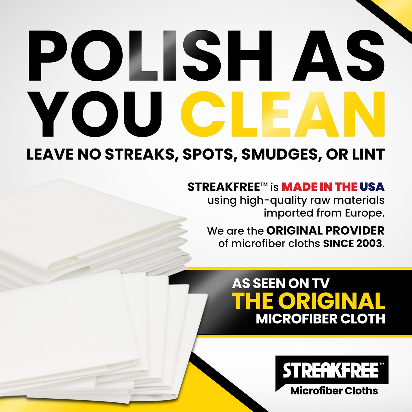 STREAKFREE® Original Microfiber Cleaning Cloths