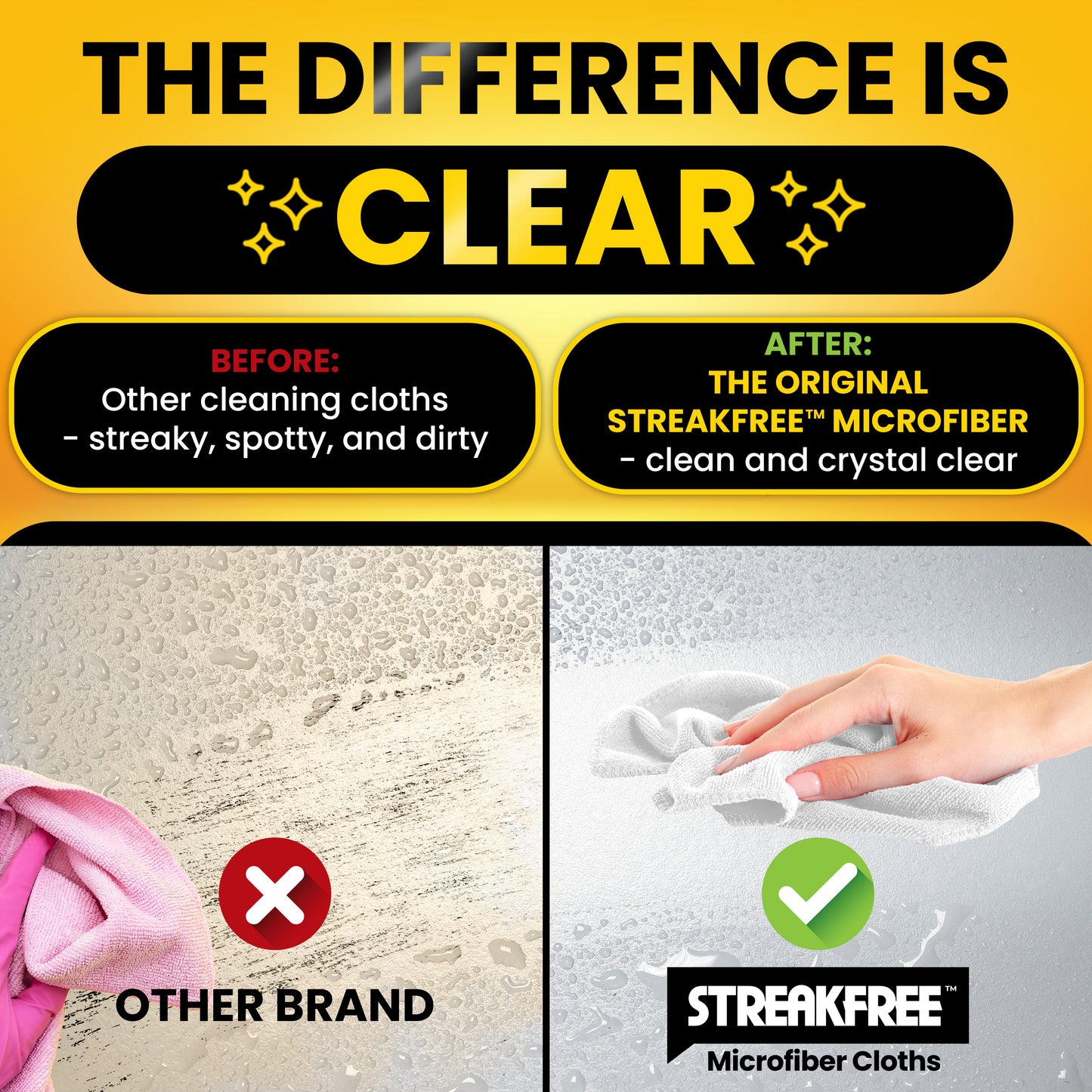 STREAKFREE® Original Microfiber Cleaning Cloths